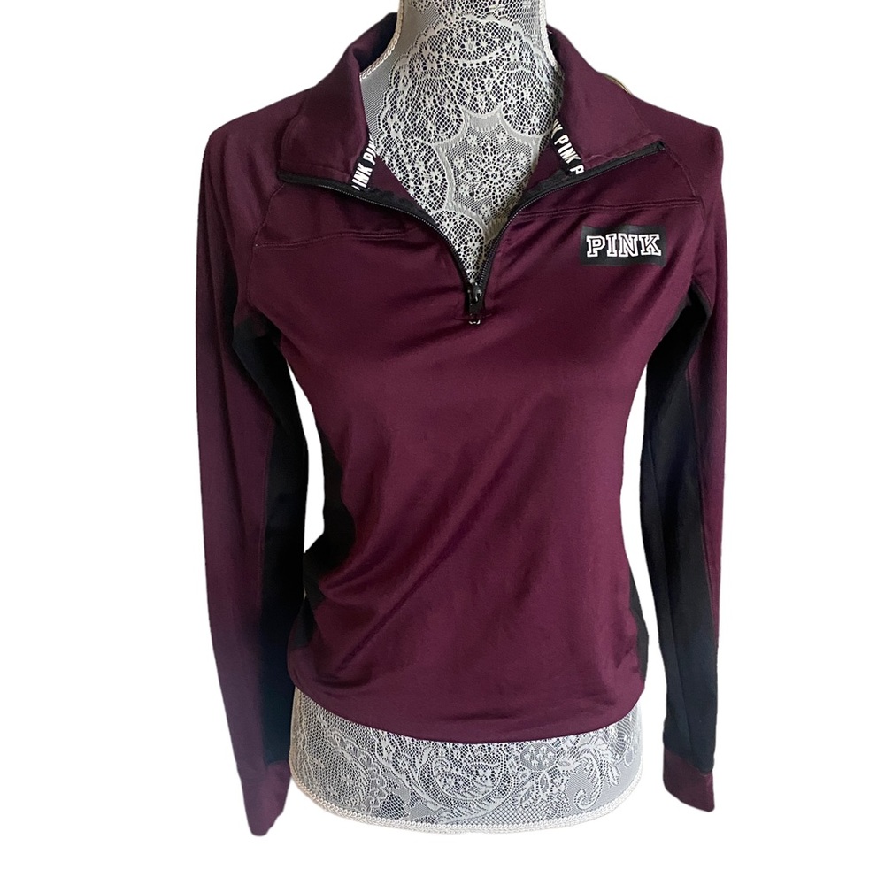 Victoria’s Secret PINK Women’s XS Ultimate 3/4 Zip Pullover Sweatshirt Top